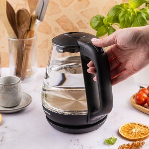 CZAJNIK ELEKTRYCZNY SZKLANY 1,2L KLAUSBERG KB-9003 LED 4