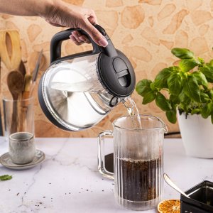 CZAJNIK ELEKTRYCZNY SZKLANY 1,2L KLAUSBERG KB-9003 LED 10