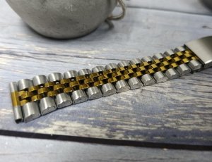 Lavvu Bransoleta stalowa do zegarka 20 mm Lavvu LS2CC20 dwukolorowa zwężana o 4 mm . 4