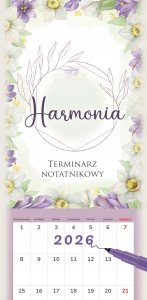 Kalendarz 2026 notatnikowy 46x22cm Harmonia 2