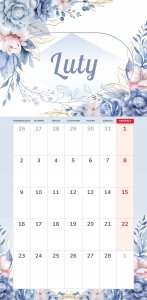 Kalendarz 2026 notatnikowy 46x22cm Harmonia 4