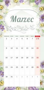 Kalendarz 2026 notatnikowy 46x22cm Harmonia 5