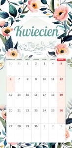 Kalendarz 2026 notatnikowy 46x22cm Harmonia 6