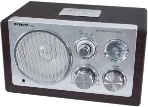 Radio Orava RR-29 A radio, 1 x 3,5W, AM / FM radio, USB, wejście AUX, karta SD, brązowy / srebrny 2