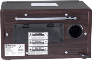 Radio Orava RR-29 A radio, 1 x 3,5W, AM / FM radio, USB, wejście AUX, karta SD, brązowy / srebrny 4