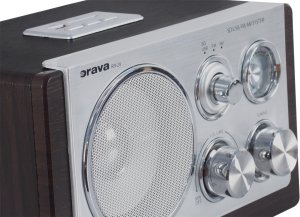 Radio Orava RR-29 A radio, 1 x 3,5W, AM / FM radio, USB, wejście AUX, karta SD, brązowy / srebrny 5