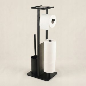 Wenko Stojak na papier toaletowy i szczotkę do WC z półką na telefon HYLLA,  65 cm 5