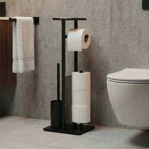 Wenko Stojak na papier toaletowy i szczotkę do WC z półką na telefon HYLLA,  65 cm 7