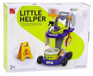 Zestaw Do Sprzątania Dla Dzieci Wózek Odkurzacz Interaktywny Akcesoria 20el 2