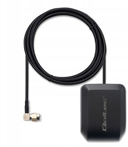 Moduł GPS Qoltec Mobilna Antena GPS GLONASS z podstawą magnetyczną | dookólna | 28dBi | 50W | SMA RA 3