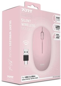 MOUSE USB OPTICAL WRL COLLECT./PINK 900541 PORT DESIGNS 2