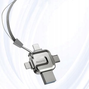 Yesido Flash Disk FL15 4w1 OTG Adapter USB3.0, 128GB, SILVER / SREBRNY 6