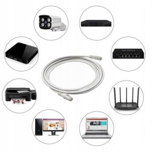 Kabel komp.sieciowy 1:1 8P8C szary 5m 10