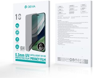 Devia Zestaw folii smartfon UV 0,3mm HD prywatyzująca do maszyny tnącej 10szt 6H na smartfony na ekran 2