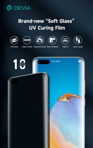 Devia Zestaw folii smartfon UV 0,3mm HD prywatyzująca do maszyny tnącej 10szt 6H na smartfony na ekran 5