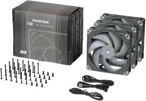 Wentylator Phanteks PHANTEKS T30 PWM 140mm wentylator, pakiet 3 - czarny 3