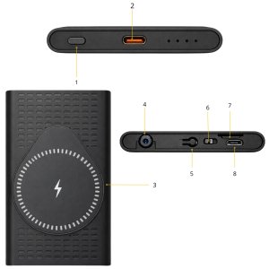 MINI KAMERA WIFI SZPIEGOWSKA UKRYTA W POWERBANKU ZDALNY PODGLĄD RUCH 8