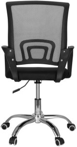 Fotel biurowy z regulacją nachylenia oparcia, krzesło obrotowe, czarny UNIWERSALNY 10