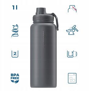 Wessper Butelka termiczna Wessper B3 THERMOSTEEL 1000ml (WES266-GR-1000) 11