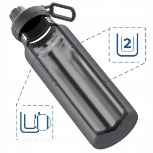 Wessper Butelka termiczna Wessper B3 THERMOSTEEL 1000ml (WES266-GR-1000) 4