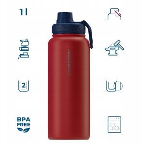 Wessper Butelka termiczna Wessper B3 THERMOSTEEL 1000ml (WES266-RED-1000) 11