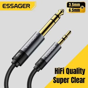 Kabel audio marki Essager minijack 3,5 mm do 6,5 mm  męski do męski, 5m 4