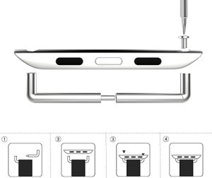 ADAPTER ZŁĄCZE MONTAŻOWE PASKA 22MM DO APPLE WATCH 1 2 3 4 5 6 7 8 9 10 11 SE NIKE STUDIO 38MM 40MM 41MM 42MM 2
