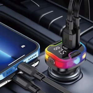 Transmiter FM Sefa Verlag KSC-1070 CAILE Auto FM Nadajnik BT5.3 ar Type-C wyjście KSC-1070 (6921042132860) 3