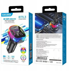 Transmiter FM Sefa Verlag KSC-1070 CAILE Auto FM Nadajnik BT5.3 ar Type-C wyjście KSC-1070 (6921042132860) 4