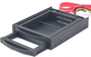 Kieszeń Gembird Kieszeń rack dla dwóch dysków HDD/SSD 2.5" do montażu w zatoce 3.5" (MR3-2SATA2.5-01) 1