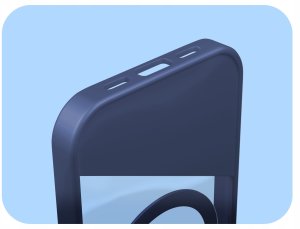 Etui Do Magsafe Do Apple iPhone 17 Air (Fusion, Niebieskie, Clear)   Szkło 5