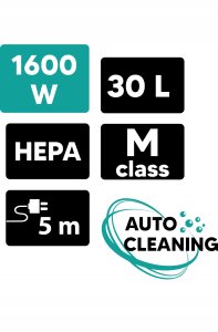 WAART ODKURZACZ BUDOWLANY Z AUTOOTRZĄSACZEM 1600W, 30L 12