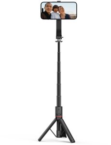 Selfie stick kijek do zdjęć z tripodem do 95cm i głowicą 360 Bluetooth - czarny Selfie stick kijek do zdjęć z tripodem do 95cm i głowicą 360 Bluetooth - czarny 6