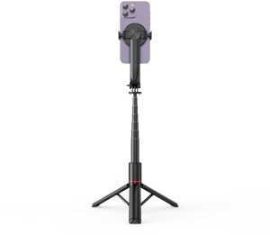 Selfie stick kijek do zdjęć z tripodem do 95cm i głowicą 360 Bluetooth - czarny Selfie stick kijek do zdjęć z tripodem do 95cm i głowicą 360 Bluetooth - czarny 7