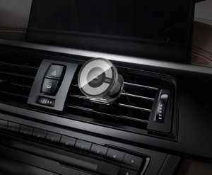 XO uchwyt samochodowy CX025 magnetyczny z ładowaniem bezprzewodowym indukcyjnym 15W czarny do kratki 6