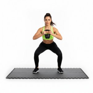 Mata treningowa, ochronna 6 szt. puzzle z pianki EVA 1,2 cm antypoślizgowe, grafitowe UNIWERSALNY 19