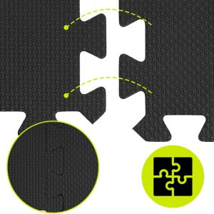 Mata treningowa, ochronna 6 szt. puzzle z pianki EVA 1,2 cm antypoślizgowe, grafitowe UNIWERSALNY 6