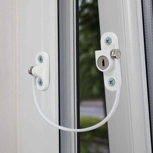 WINDOW WIRE LOCK W/SS-304 190MM WHITE 2