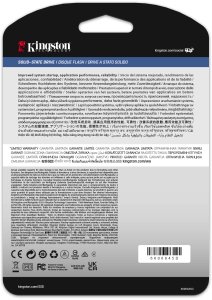 SSD KINGSTON 876xTBW rating MTBF 2000000 h Read speed 560 MB/s Write speed 470 MB/s Serial ATA III 2.5" 480 GB DC600M SEDC600M/480G 4