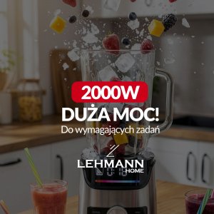 BLENDER KIELICHOWY SZKLANY Lehmann Senso 2000 DO SMOOTHIE KOKTAJLI BIDONY KRUSZY LÓD MŁYNEK XL 2
