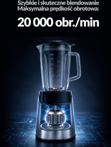 BLENDER KIELICHOWY SZKLANY Lehmann Senso 2000 DO SMOOTHIE KOKTAJLI BIDONY KRUSZY LÓD MŁYNEK XL 3