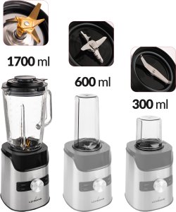 BLENDER KIELICHOWY SZKLANY Lehmann Senso 2000 DO SMOOTHIE KOKTAJLI BIDONY KRUSZY LÓD MŁYNEK XL 5