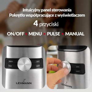 BLENDER KIELICHOWY SZKLANY Lehmann Senso 2000 DO SMOOTHIE KOKTAJLI BIDONY KRUSZY LÓD MŁYNEK XL 7