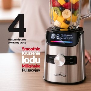 BLENDER KIELICHOWY SZKLANY Lehmann Senso 2000 DO SMOOTHIE KOKTAJLI BIDONY KRUSZY LÓD MŁYNEK XL 9
