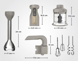 Ninja Foodi CI100EU Zestaw 3w1 Blender Mikser Ubijaczka Rozdrabniacz złoty 15