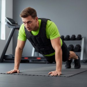 Kamizelka treningowa z obciążeniem 10 kg do ćwiczeń siłowych, biegania, regulowana czarna UNIWERSALNY 6