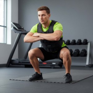 Kamizelka treningowa z obciążeniem 10 kg do ćwiczeń siłowych, biegania, regulowana czarna UNIWERSALNY 7