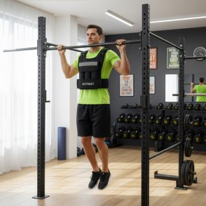 Kamizelka treningowa z obciążeniem 20 kg do ćwiczeń siłowych, biegania, regulowana czarna UNIWERSALNY 3