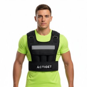 Kamizelka treningowa z obciążeniem 20 kg do ćwiczeń siłowych, biegania, regulowana czarna UNIWERSALNY 10