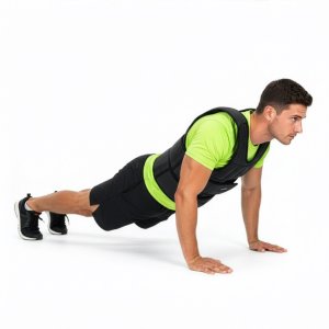 Kamizelka treningowa z obciążeniem 20 kg do ćwiczeń siłowych, biegania, regulowana czarna UNIWERSALNY 8